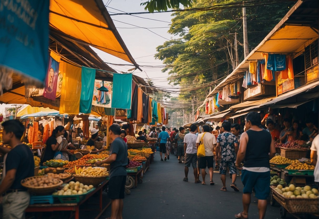 The bustling streets of General Santos City are filled with colorful market stalls, vibrant street art, and historical landmarks, depicting the rich history and culture of the region