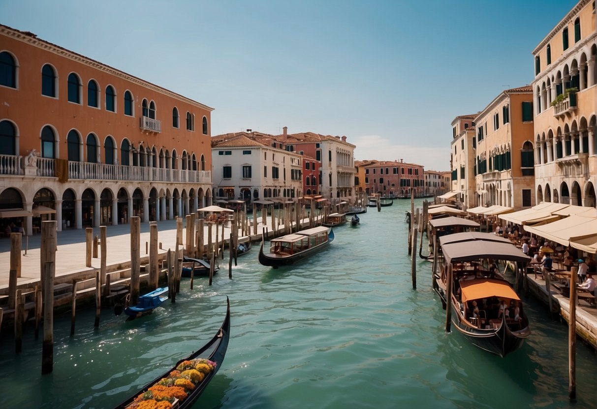 The bustling Grand Canal Mall in Venice boasts convenient amenities and activities for visitors to enjoy. Shops, restaurants, and gondola rides line the picturesque canal, creating a lively and vibrant atmosphere