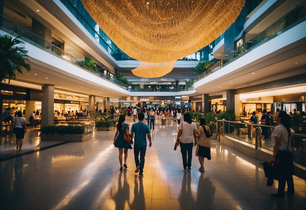 People enjoying shopping, dining, and entertainment at Ayala Malls Manila Bay